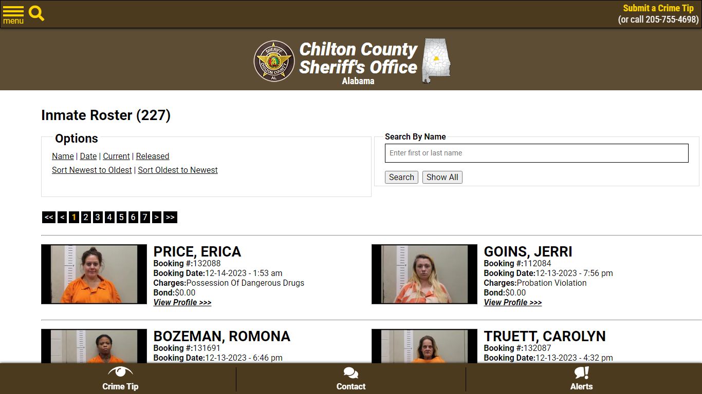 Inmate Roster - Current Inmates Booking Date Descending - Chilton ...